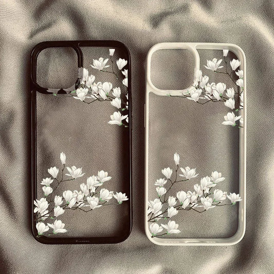 Transparente Blumen Handyhülle für das iPhone