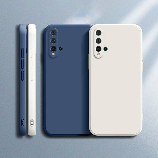 Solid Color Silicone Phone Case for Huawei Nova 5T 