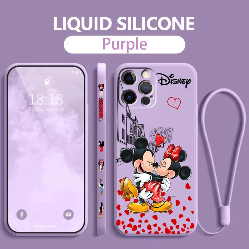 Disney Mickey Maus und Minnie Maus Handyhülle für das iPhone mit einem Band