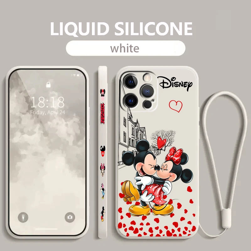 Disney Mickey Maus und Minnie Maus Handyhülle für das iPhone mit einem Band