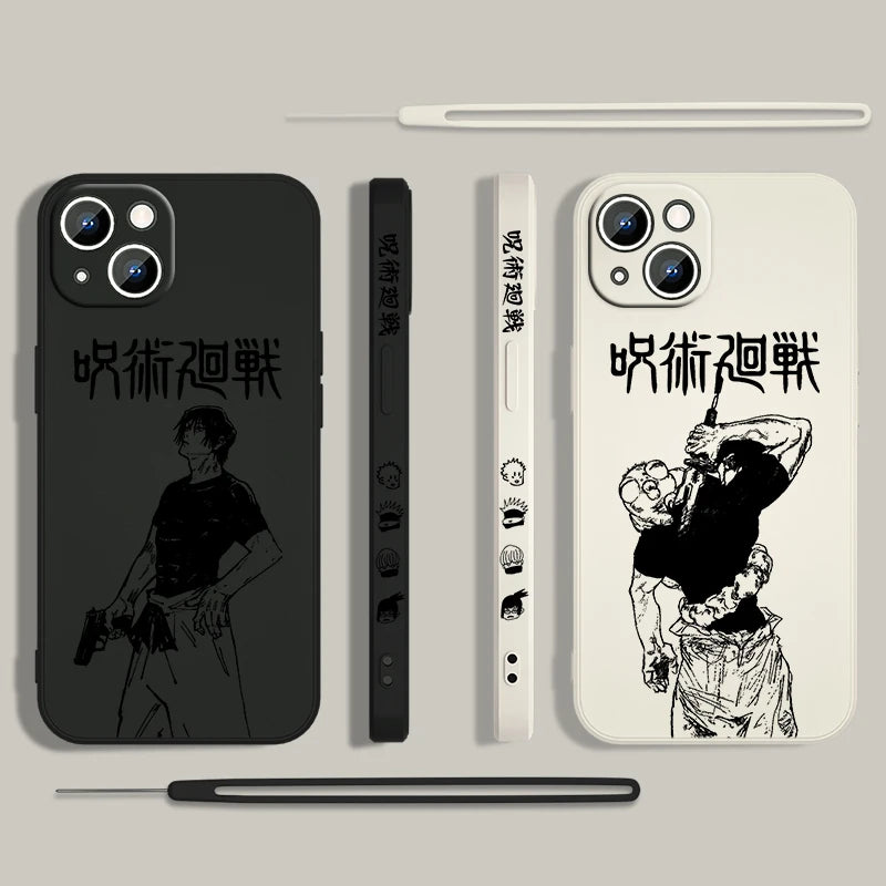 Jujutsu Kaisen Fushiguro Toji Handyhülle für das iPhone mit einem Band