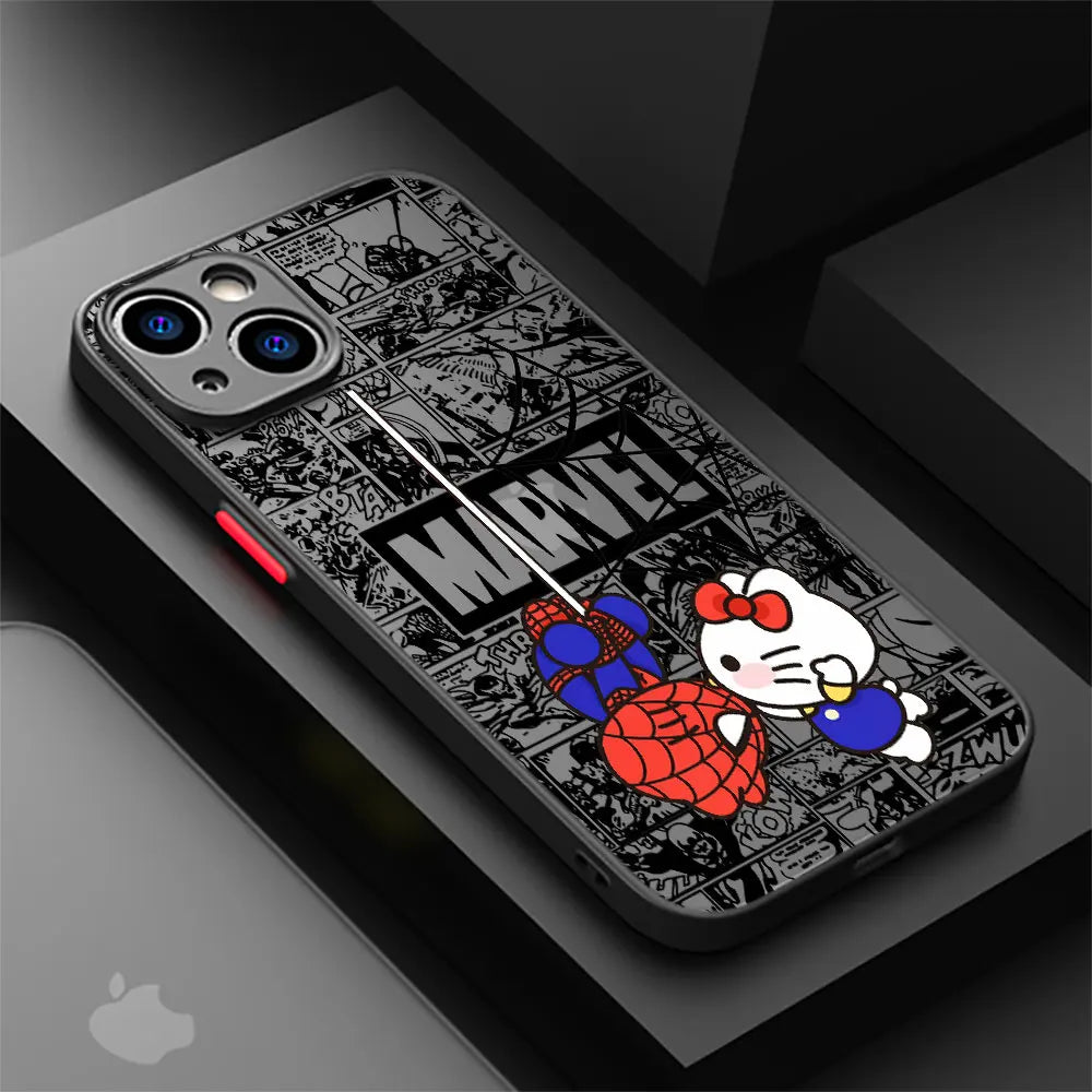 Handyhülle für das iPhone: Spiderman X Hello kitty