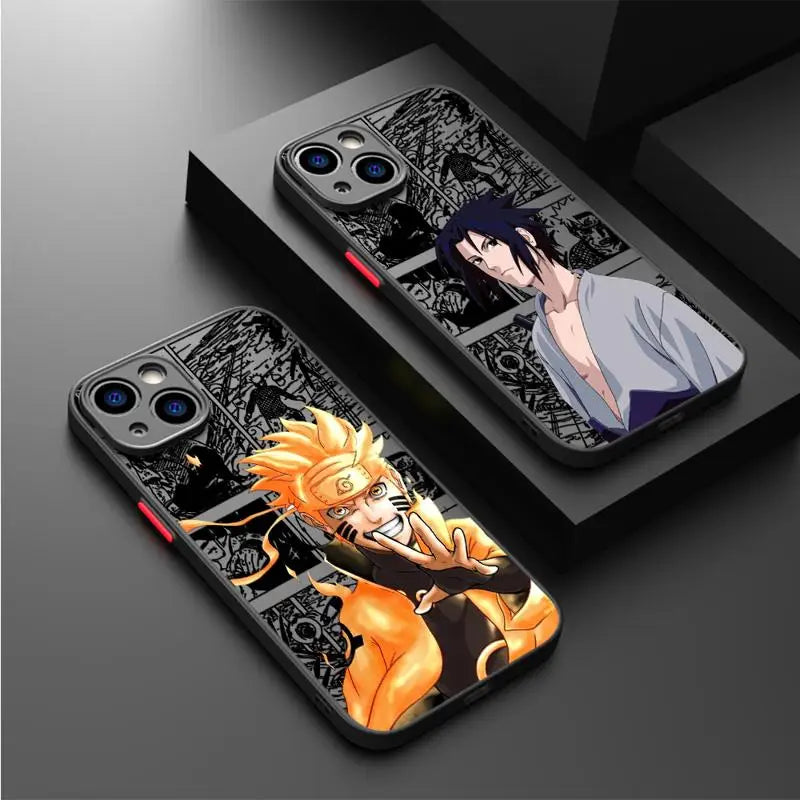 Anime Naruto Cover für das iPhone: Sasuke Uchiha, Naruto Uzumaki, Itachi Uchiha, Gaara, Naruto Uzumaki Rücken, Kakashi Hatake