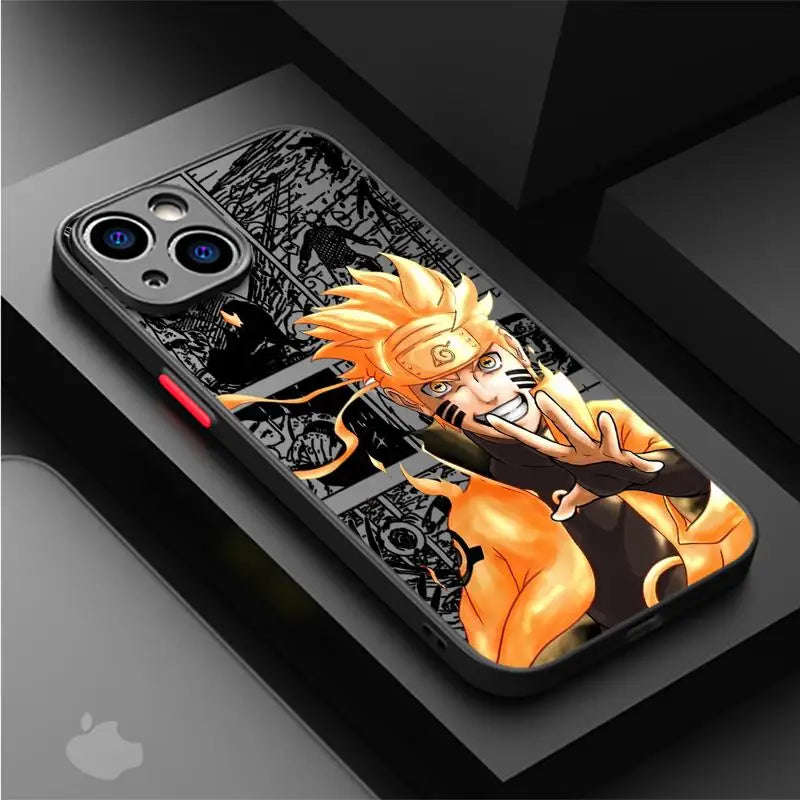 Anime Naruto Cover für das iPhone: Sasuke Uchiha, Naruto Uzumaki, Itachi Uchiha, Gaara, Naruto Uzumaki Rücken, Kakashi Hatake